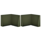Keerwand 50x50x40 cm staal olijfgroen (2 stuks)