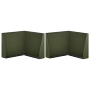 Keerwand 50x50x40 cm staal olijfgroen (2 stuks)