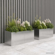 Keerwand 2 st 50 x 50 x 40 cm Roestvrij staal zilver