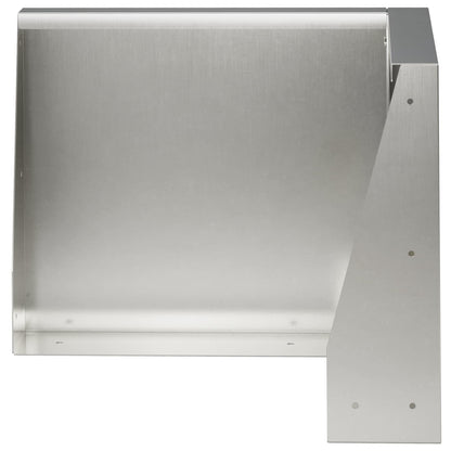 Keerwand 2 st 50 x 50 x 40 cm Roestvrij staal zilver