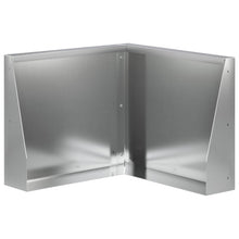 Keerwand 50 x 50 x 40 cm Gegalvaniseerd staal zilver