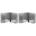 Keerwand 2 st 50x50x40 cm gegalvaniseerd staal