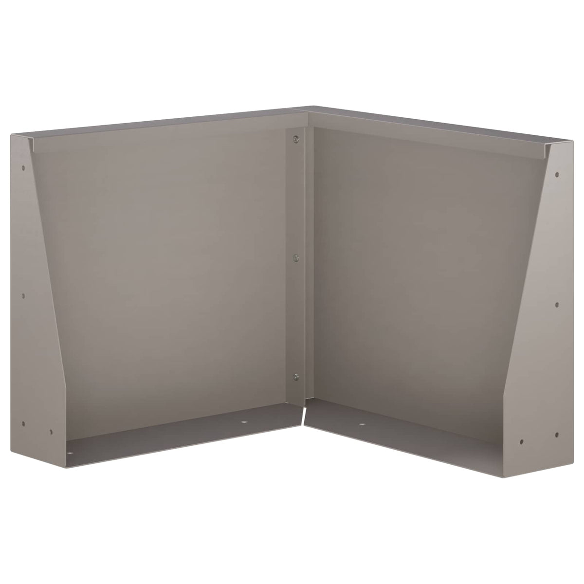 Keerwand 50 x 50 x 40 cm weervast staal Roestkleurig