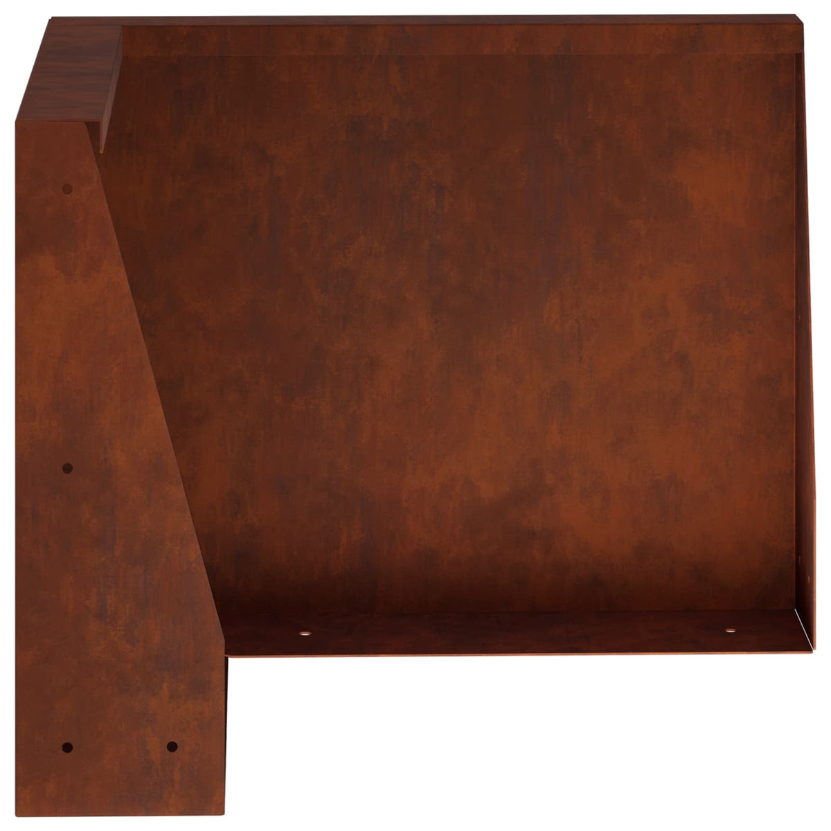 Keerwand 50 x 50 x 40 cm weervast staal Roestkleurig