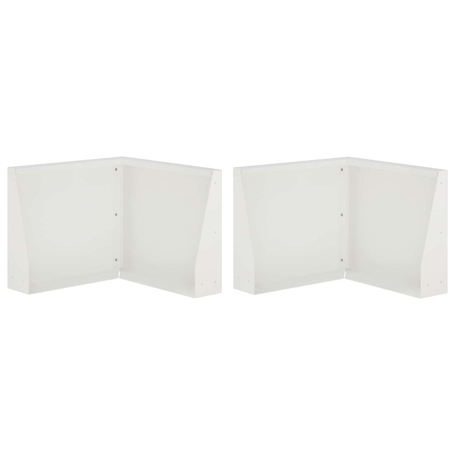 Keerwand 2 st 50 x 50 x 50 cm Staal Wit