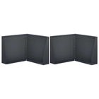 Keerwand 50x50x50 cm staal antraciet 2 stuks