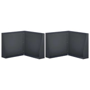 Keerwand 50x50x50 cm staal antraciet 2 stuks