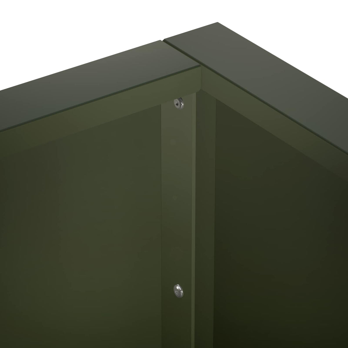 Keerwand 2 st 50 x 50 x 50 cm Staal Olijfgroen