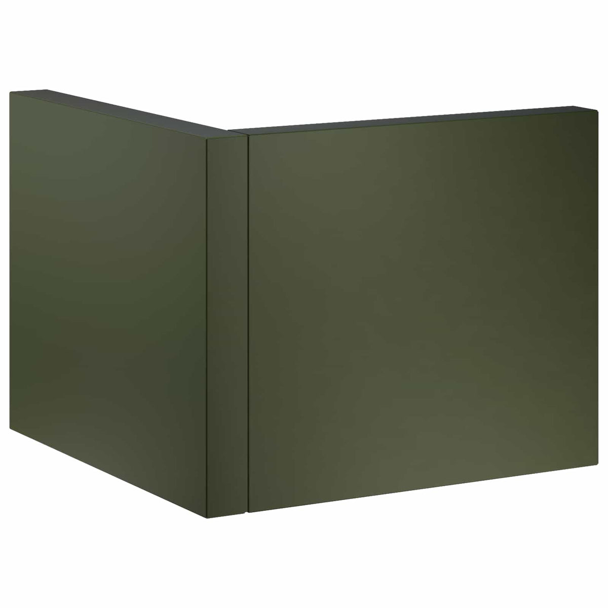 Keerwand 2 st 50 x 50 x 50 cm Staal Olijfgroen
