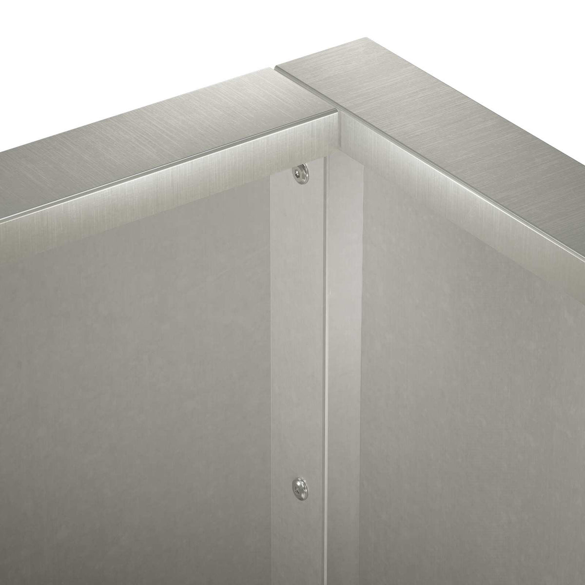 Keerwand 50 x 50 x 50 cm Roestvrij staal zilver