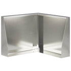 Keerwand 50x50x50 cm roestvrij staal zilver
