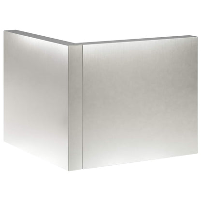 Keerwand 50 x 50 x 50 cm Roestvrij staal zilver