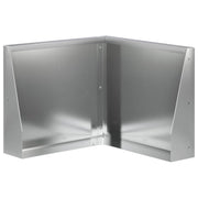 Keerwand 50x50x50 cm gegalvaniseerd staal zilver