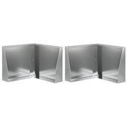 Keerwand 50x50x50 cm gegalvaniseerd staal zilver