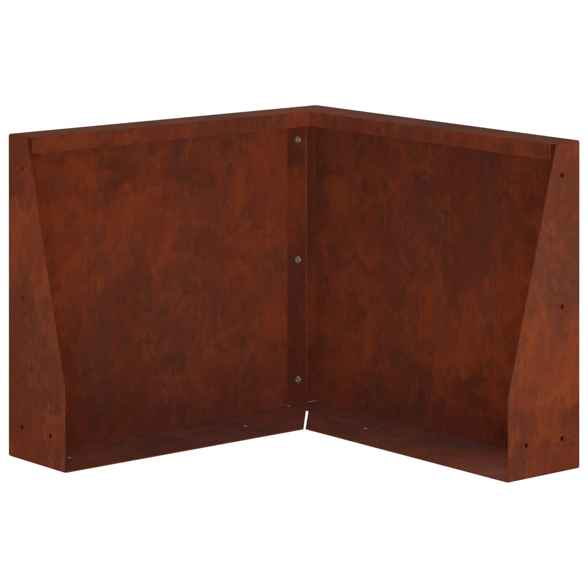Keerwand 50 x 50 x 50 cm weervast staal Roestkleurig