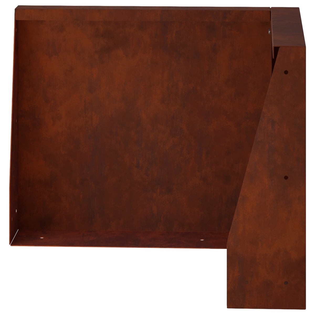 Keerwand 50 x 50 x 50 cm weervast staal Roestkleurig
