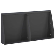 Keerwand 40x12x30 cm staal zwart (2 stuks)