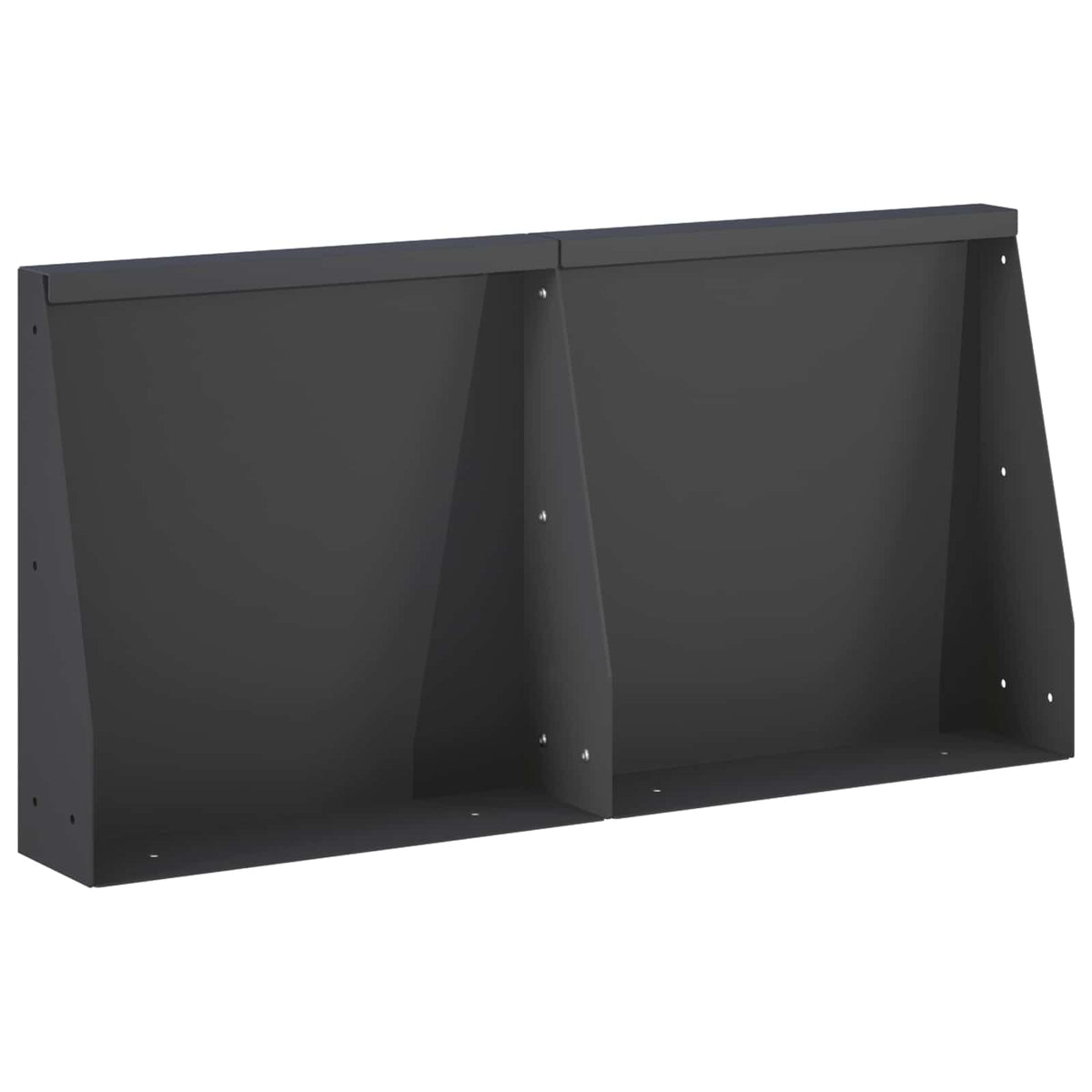 Keerwand 2 st 40 x 12 x 30 cm Staal Zwart