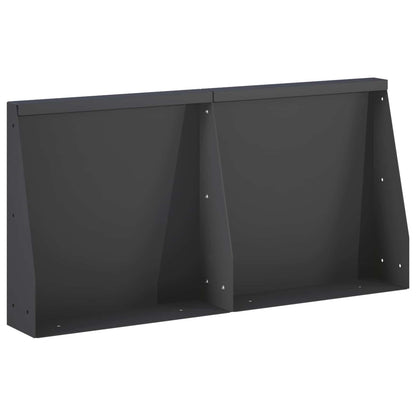 Keerwand 2 st 40 x 12 x 30 cm Staal Zwart