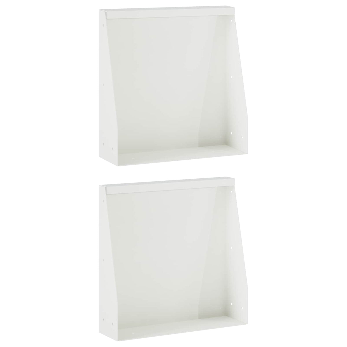 Keerwand 2 st 40 x 12 x 30 cm Staal Wit