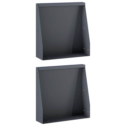 Keerwand 2 st 40 x 12 x 30 cm Staal Antraciet