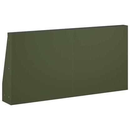 Keerwand 2 st 40 x 12 x 30 cm Staal Olijfgroen