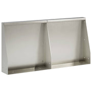 Keerwand 40x12x30 cm roestvrij staal zilver (2 stuks)