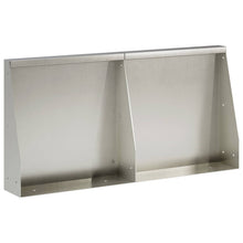 Keerwand 2 st 40 x 12 x 30 cm Roestvrij staal zilver