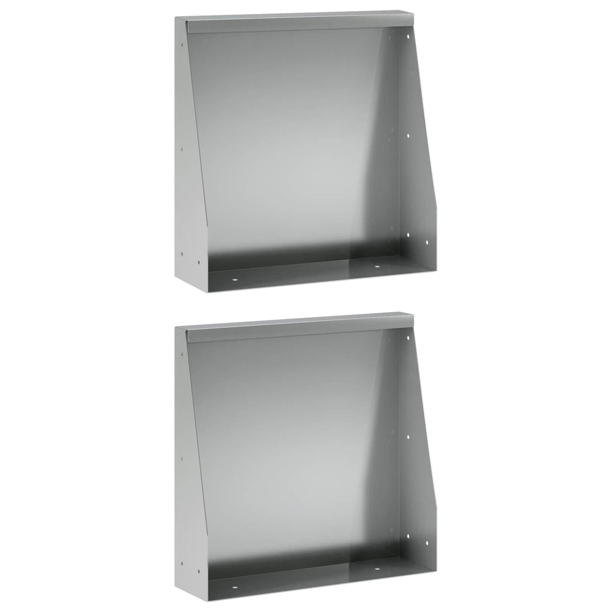 Keerwand 2 st 40 x 12 x 30 cm Gegalvaniseerd staal zilver