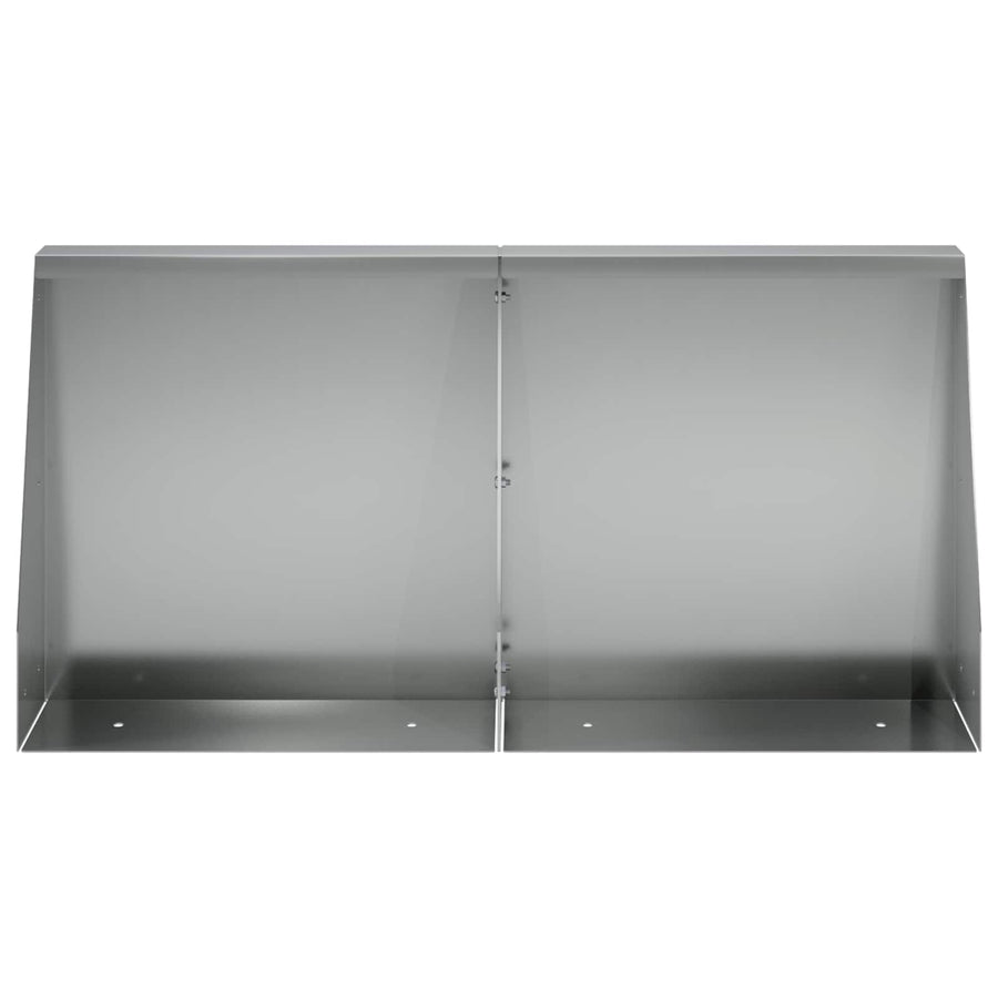 Keerwand 2 st 40 x 12 x 30 cm Gegalvaniseerd staal zilver