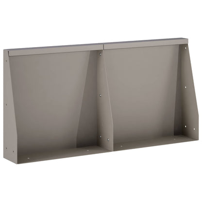 Keerwand 2 st 40 x 12 x 30 cm weervast staal Roestkleurig