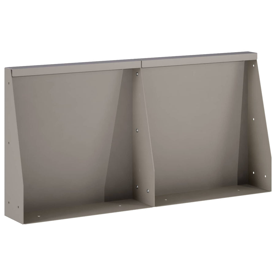 Keerwand 2 st 40 x 12 x 30 cm weervast staal Roestkleurig