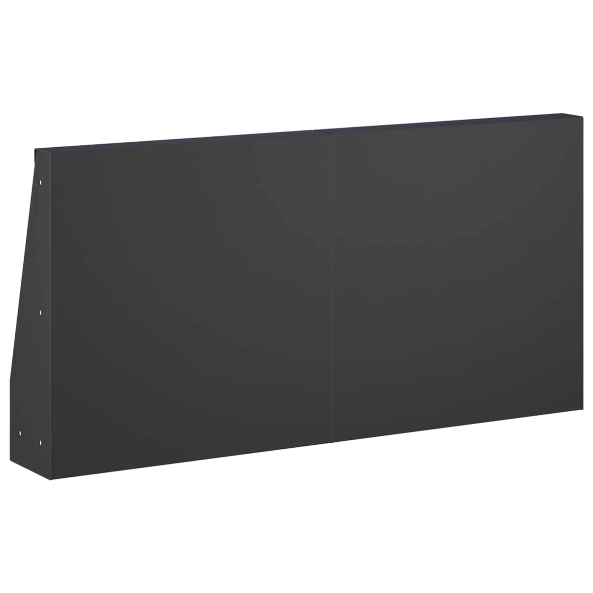 Keerwand 2 st 40 x 12 x 40 cm Staal Zwart