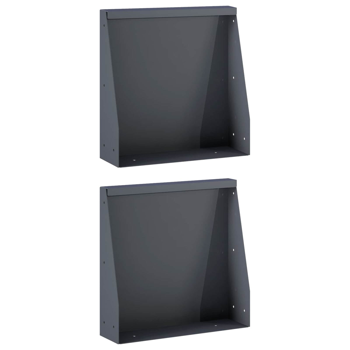 Keerwand 2 st 40 x 12 x 40 cm Staal Antraciet