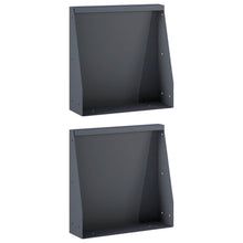 Keerwand 2 st 40 x 12 x 40 cm Staal Antraciet