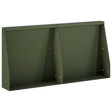 Keerwand 2 st 40 x 12 x 40 cm Staal Olijfgroen