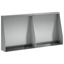 Keerwand 2 st 40 x 12 x 40 cm Gegalvaniseerd staal zilver