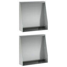Keerwand 2 st 40 x 12 x 40 cm Gegalvaniseerd staal zilver