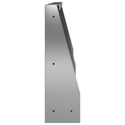 Keerwand 2 st 40 x 12 x 40 cm Gegalvaniseerd staal zilver