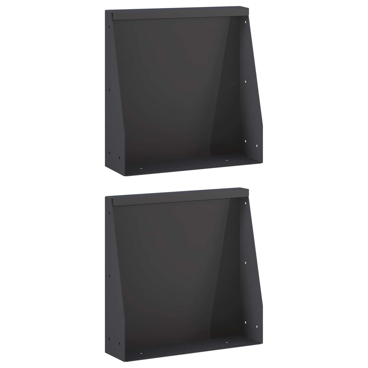 Keerwand 2 st 40 x 12 x 50 cm Staal Zwart