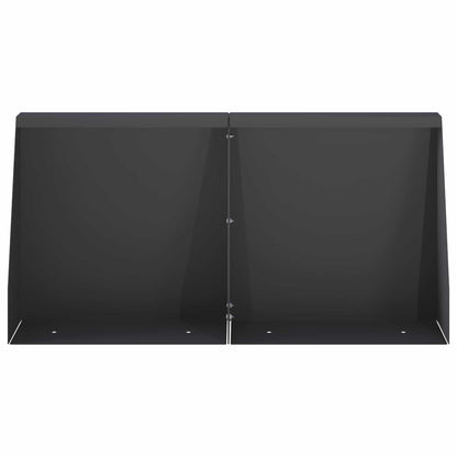 Keerwand 2 st 40 x 12 x 50 cm Staal Zwart