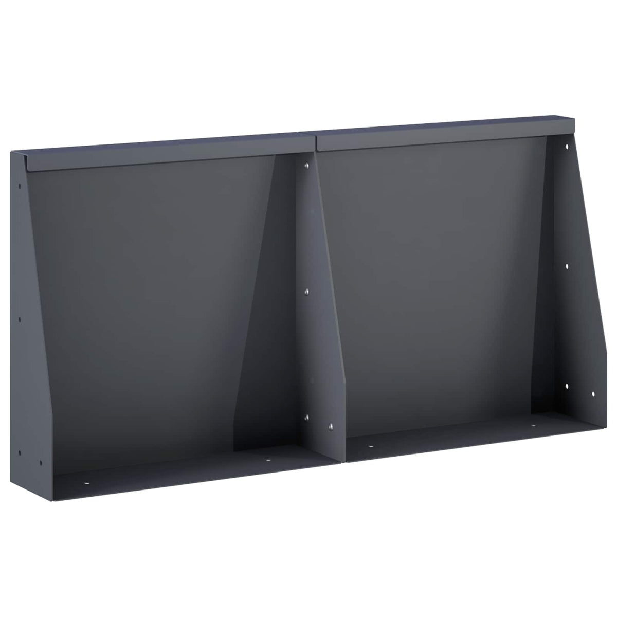 Keerwand 2 st 40 x 12 x 50 cm Staal Antraciet