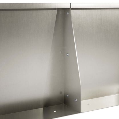 Keerwand 2 st 40 x 12 x 50 cm Roestvrij staal zilver