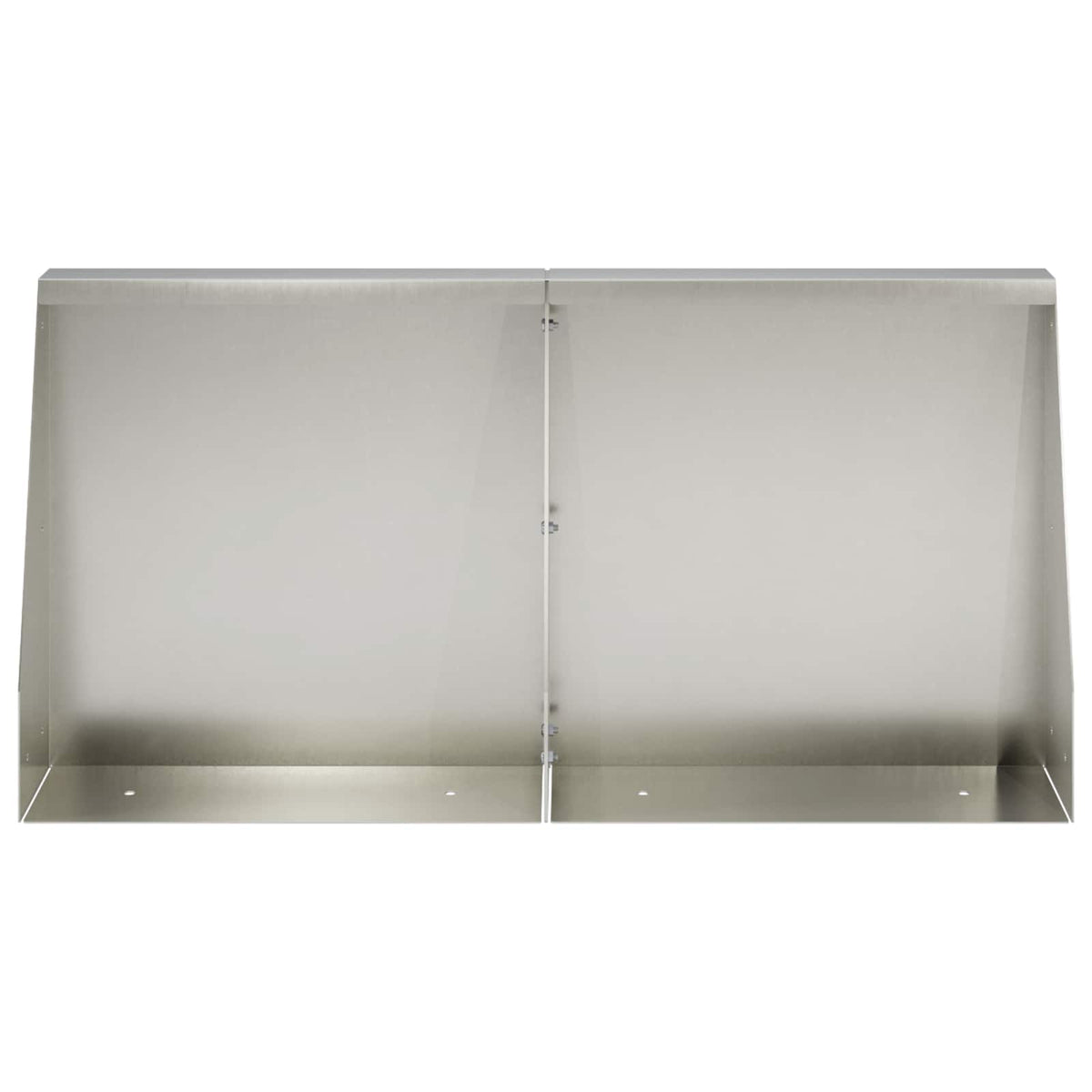 Keerwand 2 st 40 x 12 x 50 cm Roestvrij staal zilver