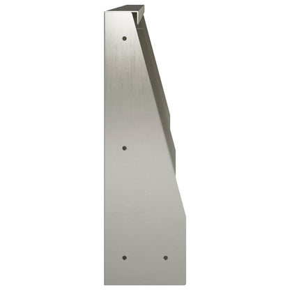 Keerwand 2 st 40 x 12 x 50 cm Roestvrij staal zilver