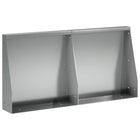 Keerwand 2 st 50x12x40 cm gegalvaniseerd staal zilver
