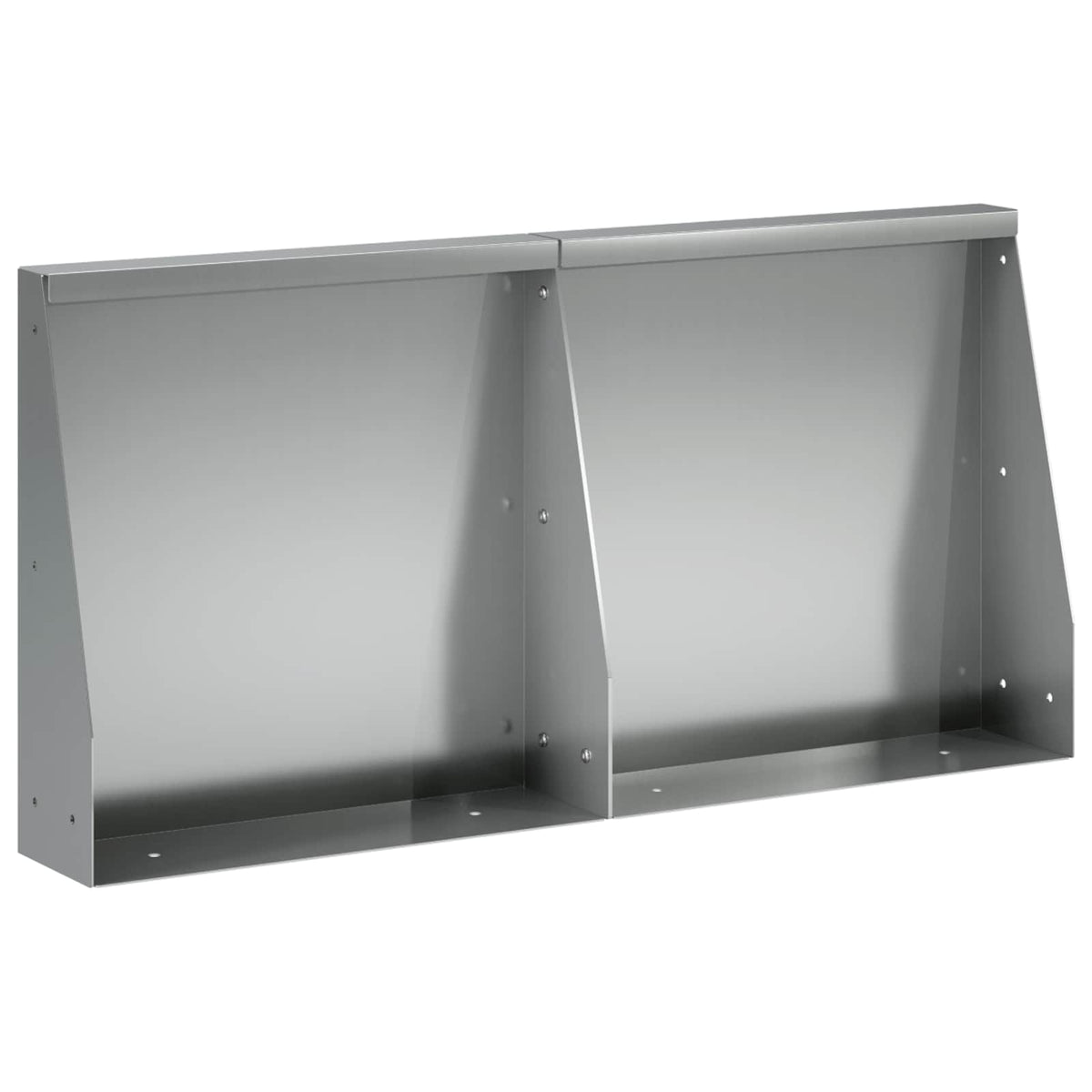 Keerwand 2 st 40 x 12 x 50 cm Gegalvaniseerd staal zilver
