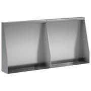 Keerwand 2 st 50x12x40 cm gegalvaniseerd staal zilver