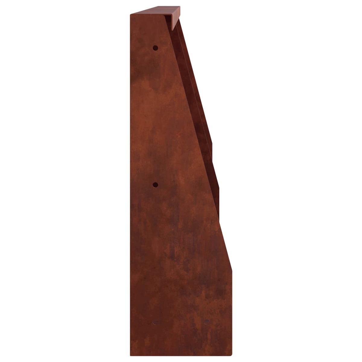 Keerwand 2 st 40 x 12 x 50 cm weervast staal Roestkleurig