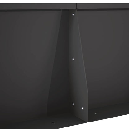Keerwand 2 st 60 x 12 x 30 cm Staal Zwart